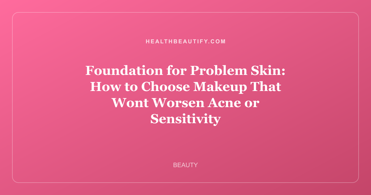 Foundation for Problem Skin: How to Choose Makeup That Wont Worsen Acne or Sensitivity